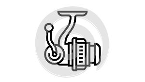 spinning reel line icon animation