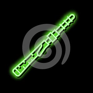 spinning rods neon glow icon illustration