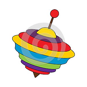 Spinning top clip art illustration vector