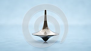 Spinning top on a table