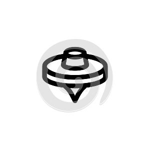 Spinning Top Toy Icon