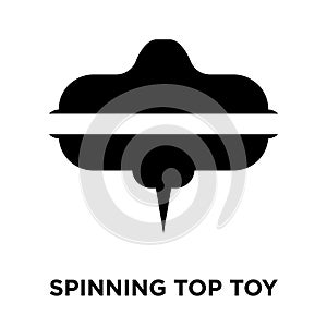 Spinning top toy icon vector isolated on white background, logo