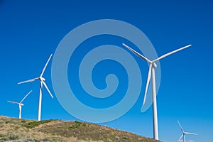 Spinning Windmill Blades near Tehachipi California