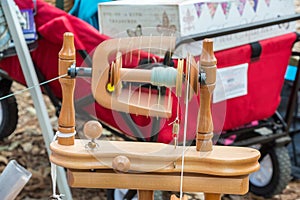 Spinning Yarn At The Festival.