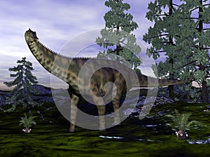Spinophorosaurus dinosaur - 3D render