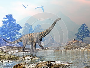 Spinophorosaurus dinosaur - 3D render