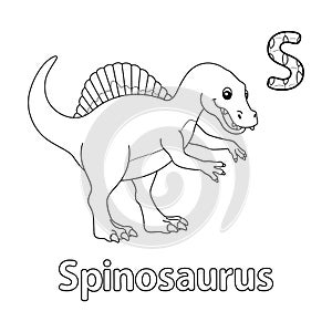 Spinosaurus Alphabet Dinosaur ABC Coloring Page S