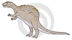 spinosaurus dinosaur ancient vector illustration transparent background