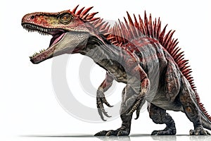 Spinosaurus. Dinosaur, realistic image with white background