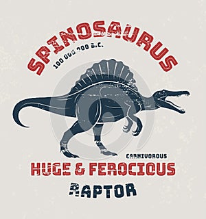 Spinosaurus t-shirt design, print, typography. photo