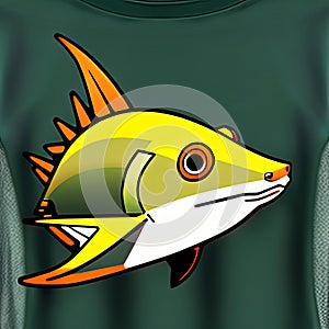Spiny Dogfish Animal Style Print Design Logo. Generative AI.