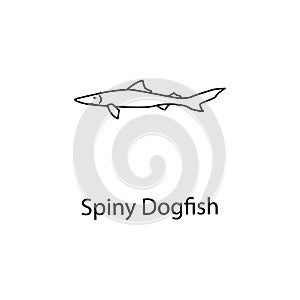 spiny dogfish icon. Element of marine life for mobile concept and web apps. Thin line spiny dogfish icon can be used for web and m