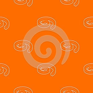 Spiral arrow pattern vector orange