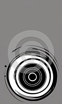 Spiral background with circles in black and white.