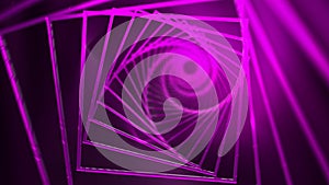Spiral background of pink squares with light rays