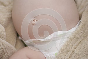 Spiral Belly Button And Baby Nappy photo