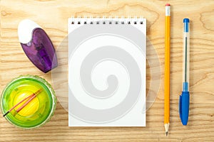 Spiral blank notebook