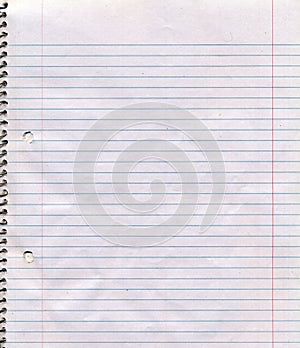 Spiral Bound Notebook Page Background