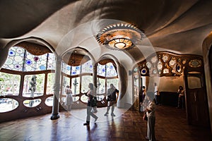 Spiral at the Ceiling Casa Batlo Barcelona Spain