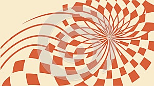 Spiral Checkerboard Pattern. Dynamic Abstract Geometric Vector. vector design Generative AI