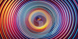 Spiral circle hypnosis abstract background Wave swirl illusion effect Sound effect vibration pattern Generative AI