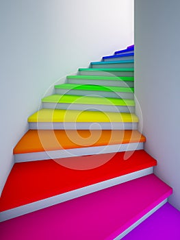 Spiral colorful stair to the future. photo