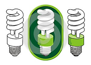 Spiral compact fluorescent light bulb