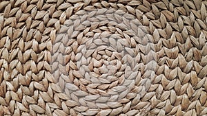 Spiral craft rattan texture closeup background