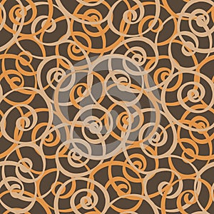 Spiral curls vector seamless tiling pattern