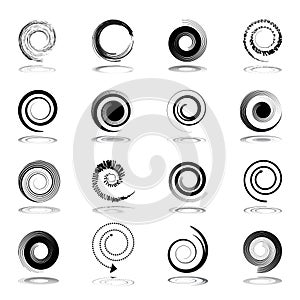 Spiral design elements.