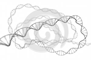 Spiral DNA string detailed 3d Renderings