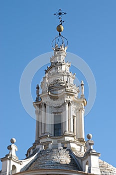 spiral dome of San Ivo alla Sapienza in Rome Italy