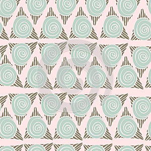 Spiral doodle. Seamless pattern. Hand drawing.