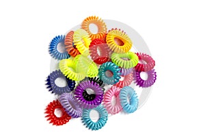 Spiral elastic rubber bands for hair