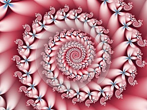 Spiral floral fractal