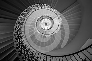 Spiral flower staircase