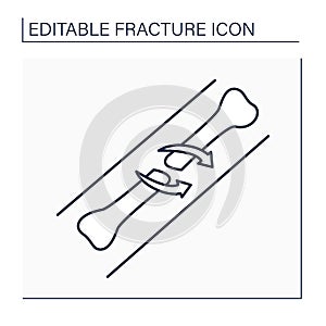 Spiral fracture line icon