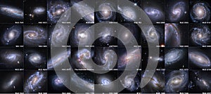 Spiral Galaxies with catalogue number, host of Cepheid Variables and Supernovae. photo