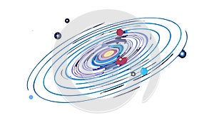 Spiral Galaxy Cosmic Wonder Astronomy Space Exploration, vector design Generative AI