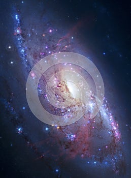 Spiral galaxy in deep space