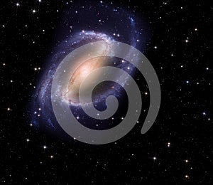 Spiral galaxy in deep space