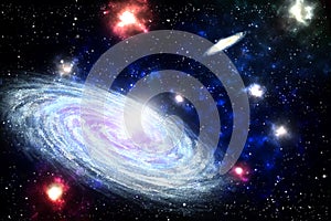 Spiral Galaxy in deep space