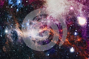 Spiral galaxy in deep space. Elements of this image furnished by NASA.