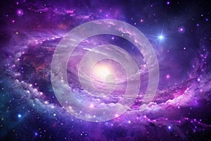 Spiral galaxy in deep space. Possible use Astronomy, science, space exploration