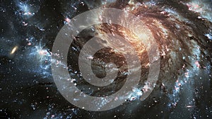 Spiral galaxy, illustration of Milky Way.