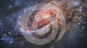 Spiral galaxy, illustration of Milky Way.