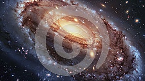 Spiral galaxy, illustration of Milky Way.