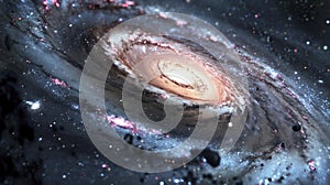 Spiral galaxy, illustration of Milky Way.