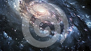 Spiral galaxy, illustration of Milky Way.