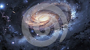 Spiral galaxy, illustration of Milky Way.